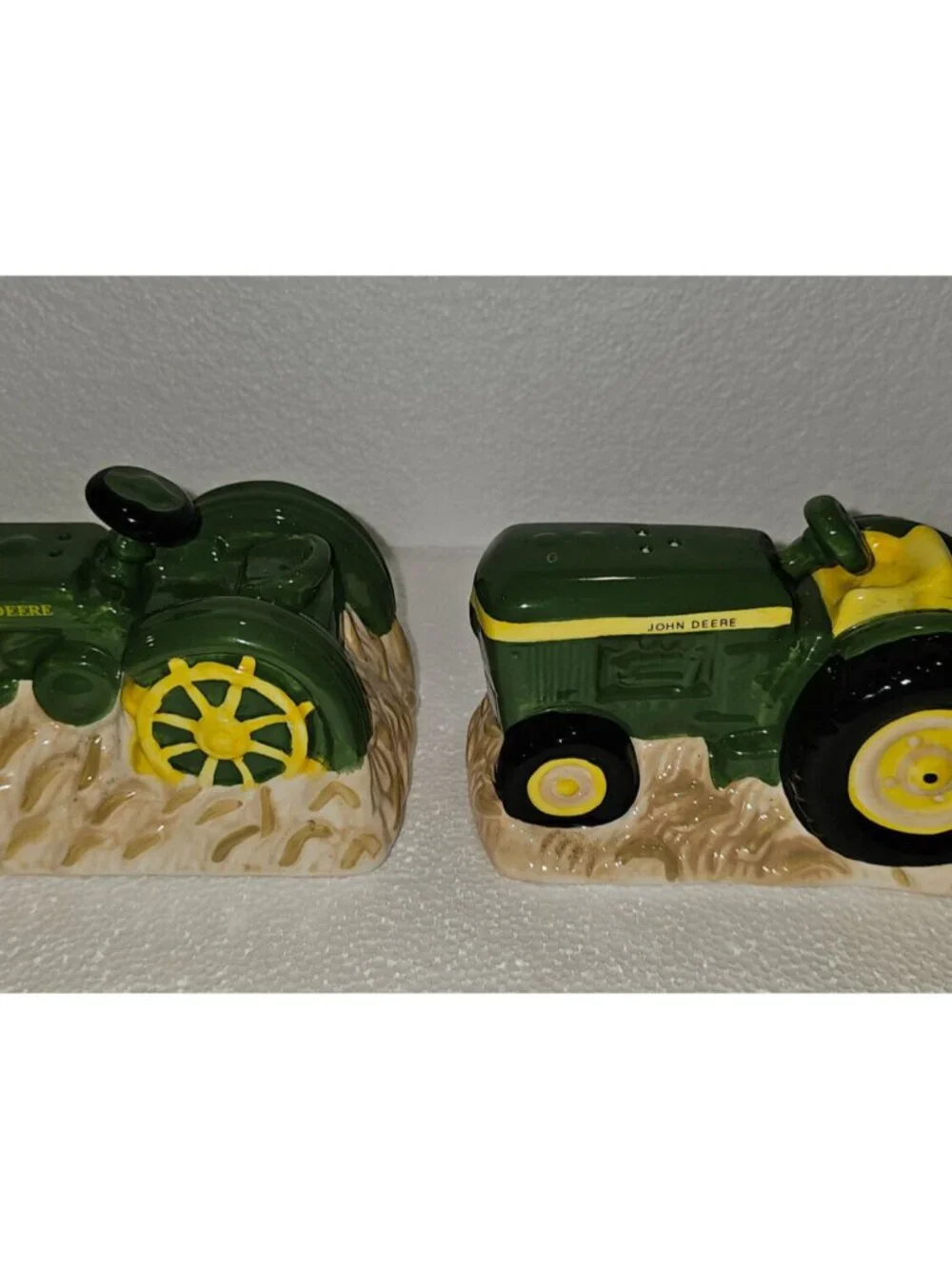 John Deere Tractor Ceramic Salt Pepper Shakers Licensed Gibson Farmhouse Decor